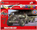Airfix 1:72 Scale Hanging Gift Set Willys MB Jeep
