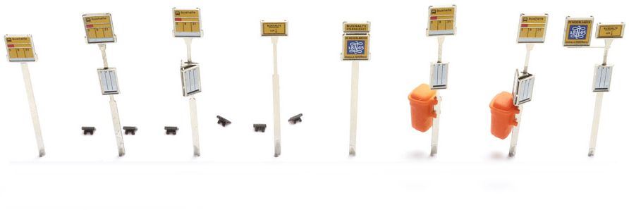 Artitec H0 Scale Bus stop signs 1:87 Resin Kit,  Unpainted