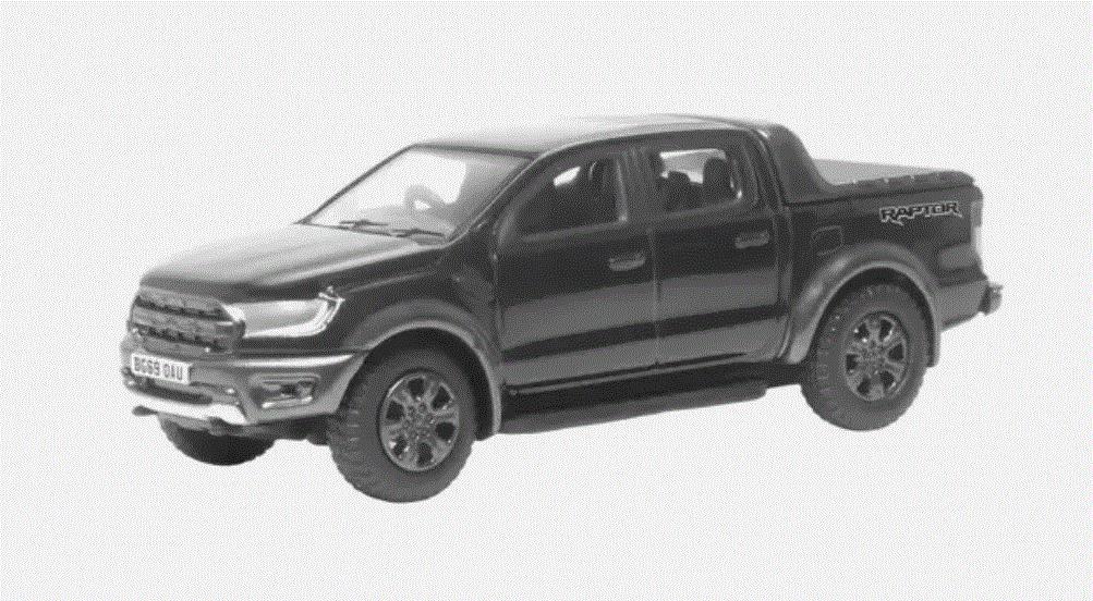 Oxford Diecast 76FR001 1/76 Scale Ford Ranger Raptor Agate Black Metallic