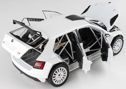 Abrex  1:18th Scale Skoda Fabia III R5 2015 White
