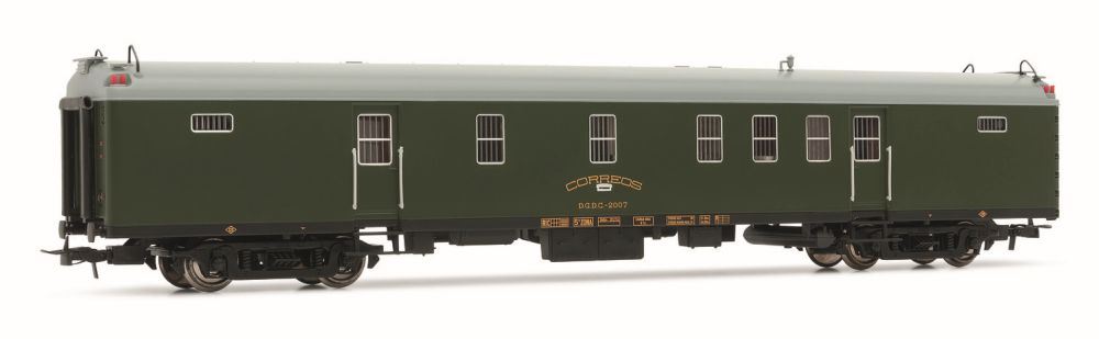 Electrotren HO Model Trains 1:87 Scale Coche Correo DGDC 2007, verde oliva