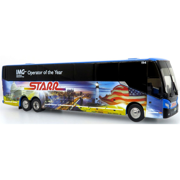 Iconic Replicas 1:87 Scale Prevost H3-45 Coach Starr Tours