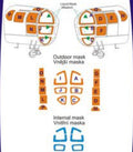 LF Models CM7201 1/72 Scale Cockpit Paint Masks for S-51/WS-51 Westland Sikorsky Dragonfly Helicopter