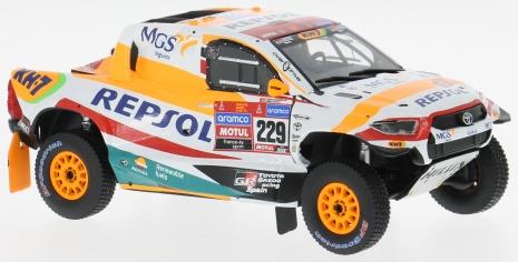IXO  1:43rd Scale Toyota GR DKR Hilux Evo T1+ Rally Dakar 2023 #229 I.E.Pujol/J.Valcarcel