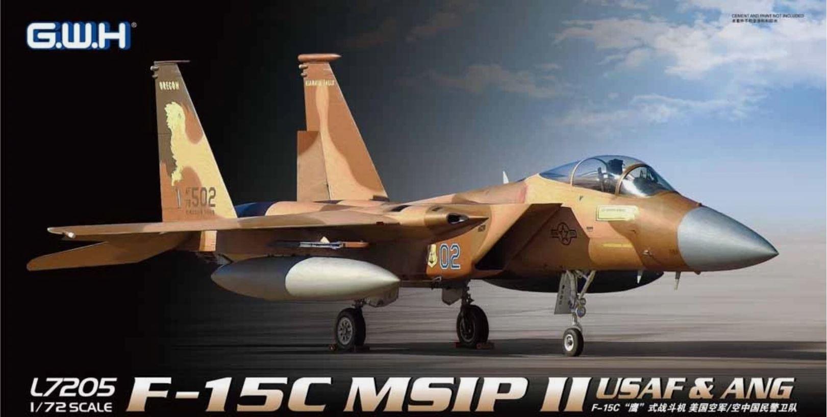 Great Wall Hobby L7205 1/72 Scale McDonnell F-15C MSIP II USAF & ANG  Aircraft Model