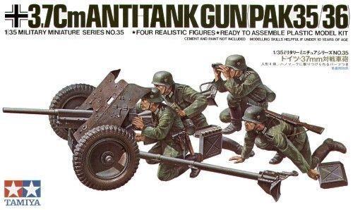 Tamiya 1/35 Scale German 3.7cm Antitank Gun Pak35/36  TC 35035
