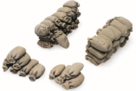 Artitec H0 Scale Cargo: Jute Sacks (27 X 11 MM + 27 X 12 MM 1:87 Ready-Made, Painted