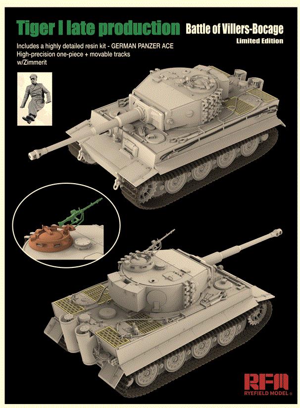 Rye Field 5101 1/35 Scale Tiger 1 Late Production Battle of Villers-Bocage Limited Edition.  End of QTR 1