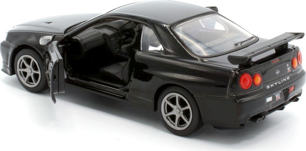 Tayumo 1:36 Scale Nissan GT-R34 V-Spec II - Black Pull Back