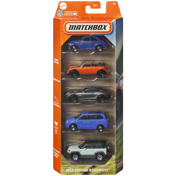 Mattel  Scale Matchbox Basics 5 Pack Assortment