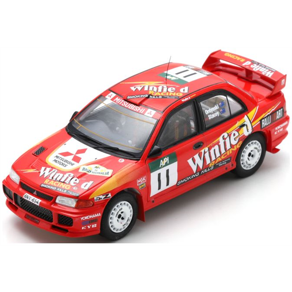 Spark 1:43 Scale Mitsubishi Lancer Evolution III #11 6th Rally API Australia 1997 E. Ordynski