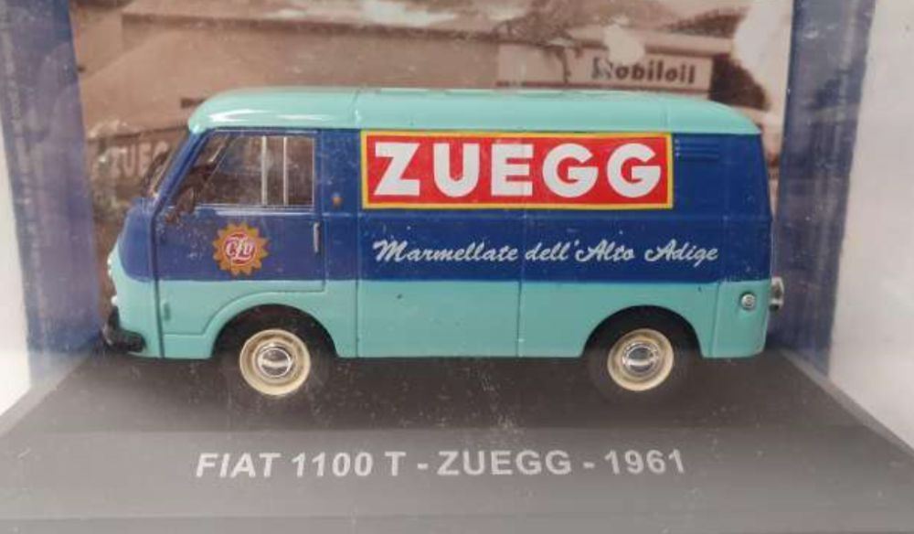 Atlas Editions 1:43 Scale Fiat 1100 T Transporter 1961 'Zuegg' Turquoise/Blue