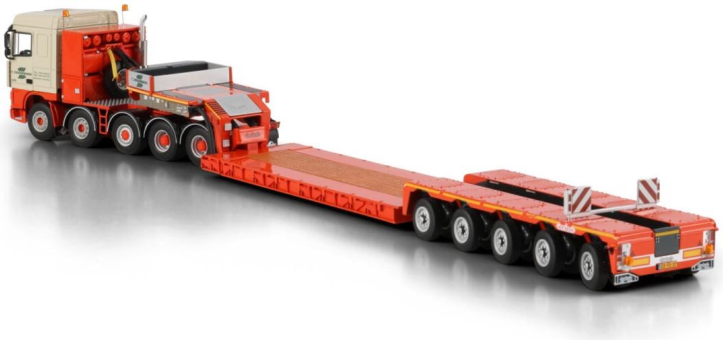 WSi 1:50th Scale DAF 95XF Space Cab 10x4 Low Loader 5 Axle C. Zwagerman GINAF