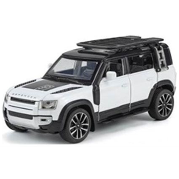 QY Toys 1:32 Scale Land Rover Defender 110 White Opening Parts/Light and Sound