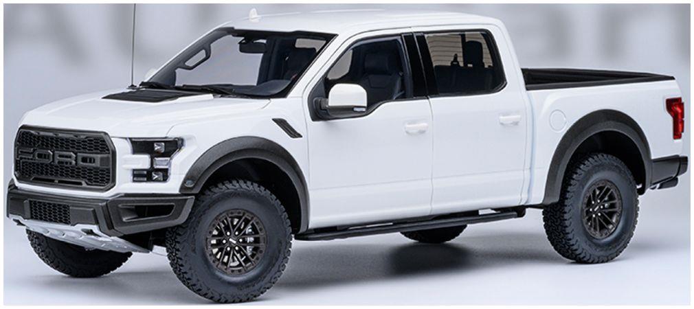 Autoart 1:18 Scale Ford F-150 Raptor Supercrew 2017 Oxford White (Full Openings)