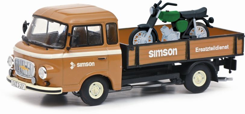 Schuco 1:43 Scale Barkas B1000 w/Simson Motorbike