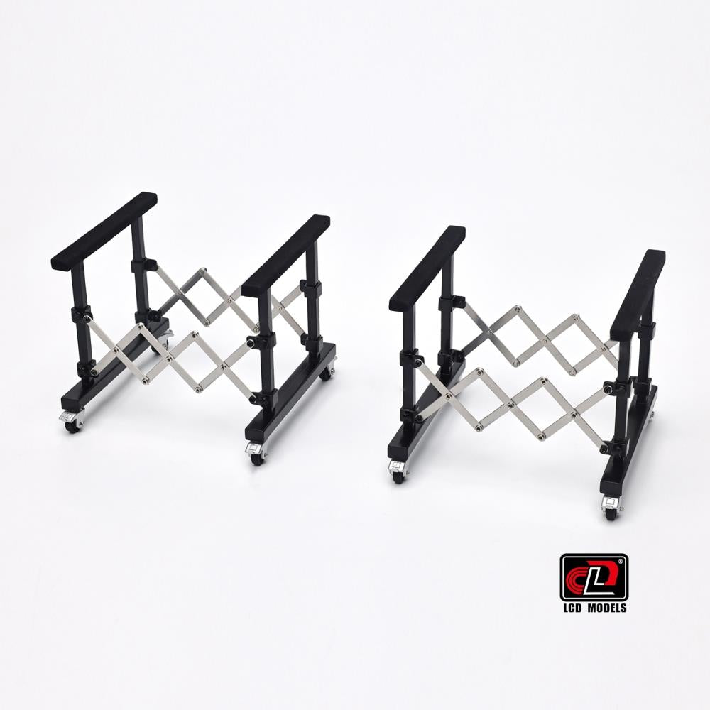 LCD  1:18th Scale Hood Holder Semi-Gloss Black (x2)