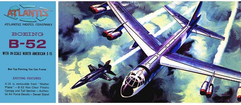 Atlantis kits 1:175 Scale Boeing B-52 and X-15 with Swivel Stand