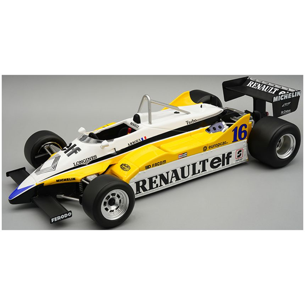 Tecnomodels 1:18 Scale Renault RE30B 1982 Winner Italy GP #16 Rene Arnoux w/Showcase