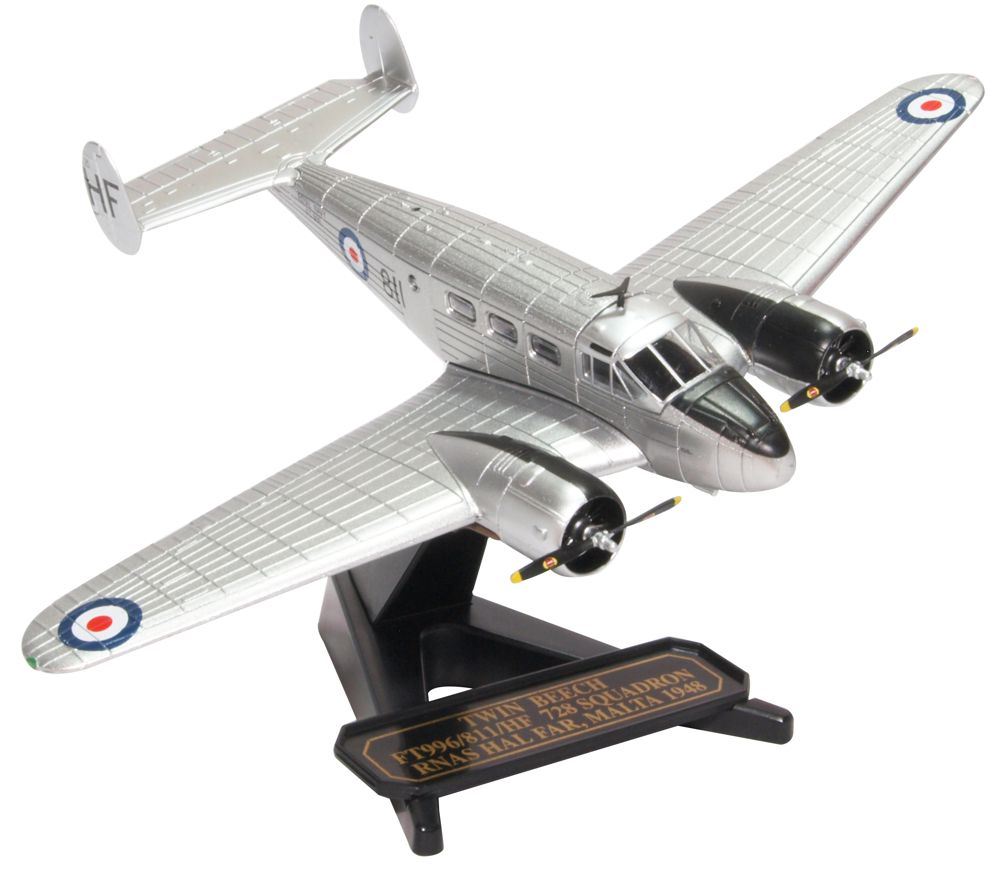 Oxford Diecast 1:72 Scale Twin Beech - FT996-811-HF 728 Squadron RNA
