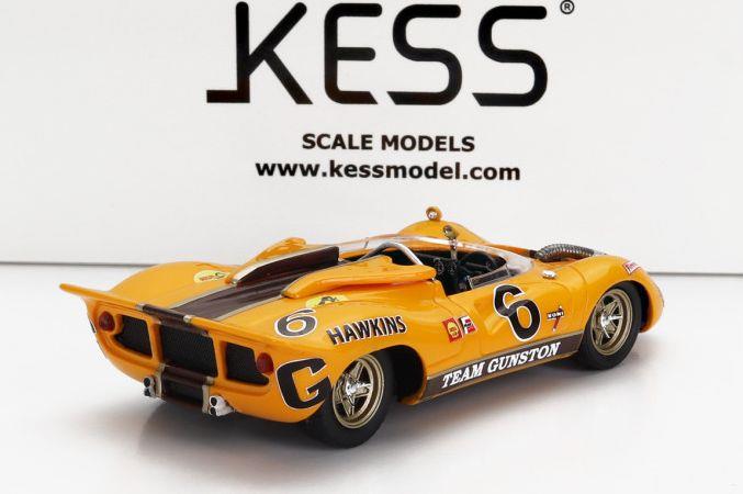 Kess 1:43 Scale Ferrari 350 P4 Spider Can-Am s/n0858 Gunston #6 1st 3h Cape Town 1968 P.Hawkins