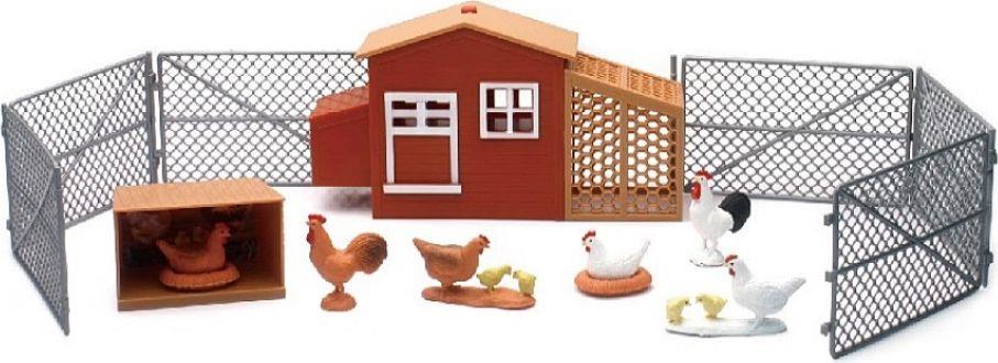 New-Ray 1:16 Scale Chicken Coop Light and Sound w/Chickens