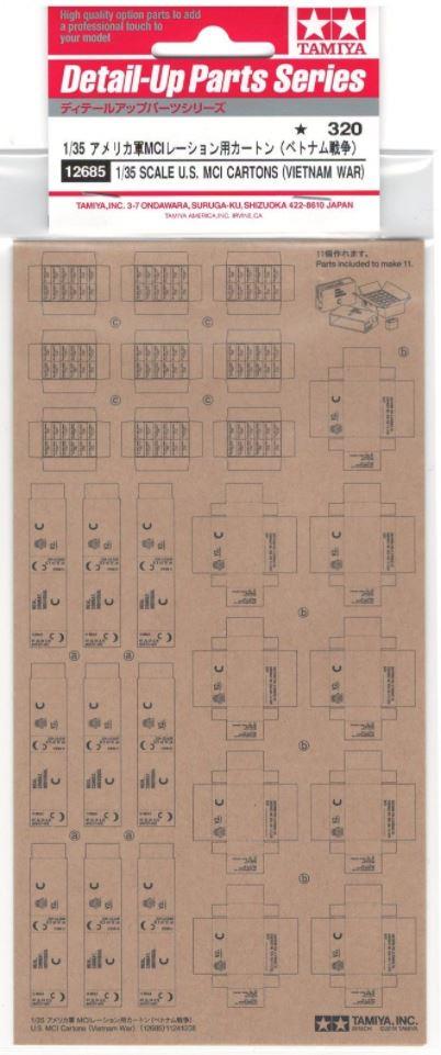 Tamiya 1/35 Scale US MCI Cartons (Vietnam War) (Detail-Up Parts 12685