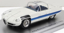 Kess 1:43 Scale Alfa Romeo - 6C 3000 Superflow I 1956 Pininfarina - White / Blue - 400pcs Ltd
