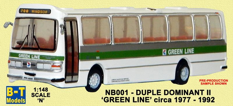 B-T Models 1:148 Scale Duple Dominant II - Green Line