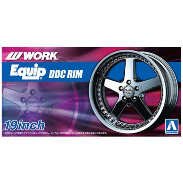 Aoshima 1:24 Scale Work Equip 19'' 4pc Wheel & Tyre Set