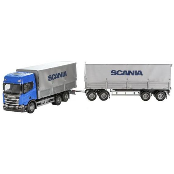 Emek 1:25 Scale Scania R500 Drawbar Truck and Trailer Blue