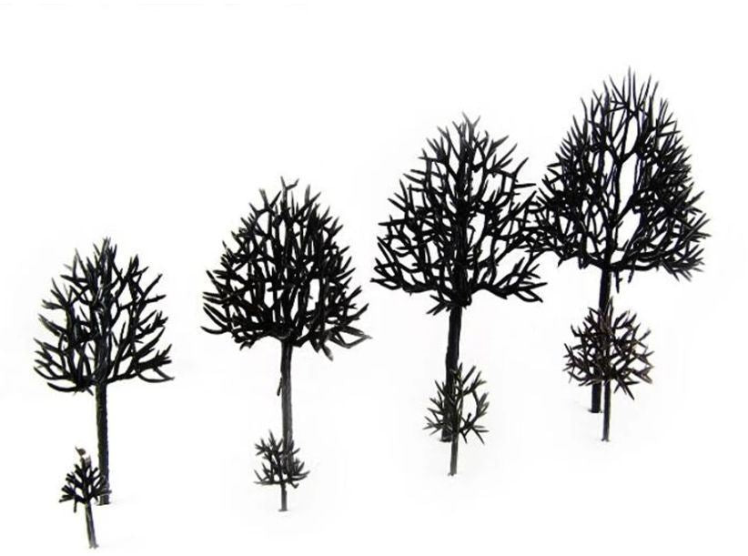 GM Model Supplies 9CM  Plastic Tree Armatures 5's Black 9cm