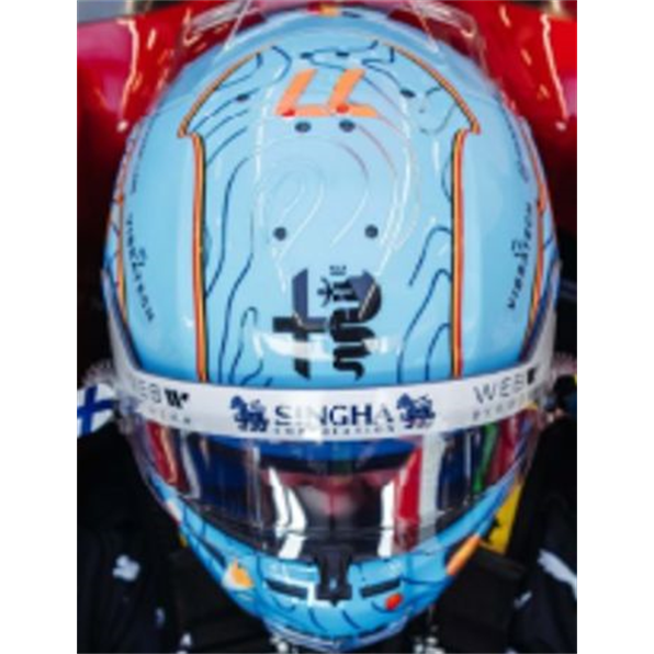 Spark 1:5 Scale Valtteri Bottas Alfa Romeo F1 Team Stake Belgian GP 2023 Helmet