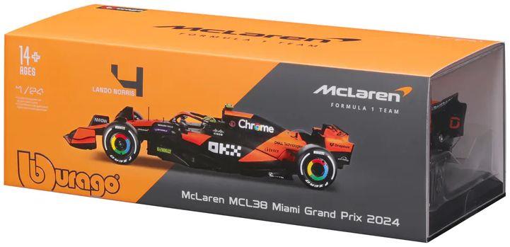 Burago 1:24 Scale McLaren MCL38 F1 2024 Norris w/Helmet