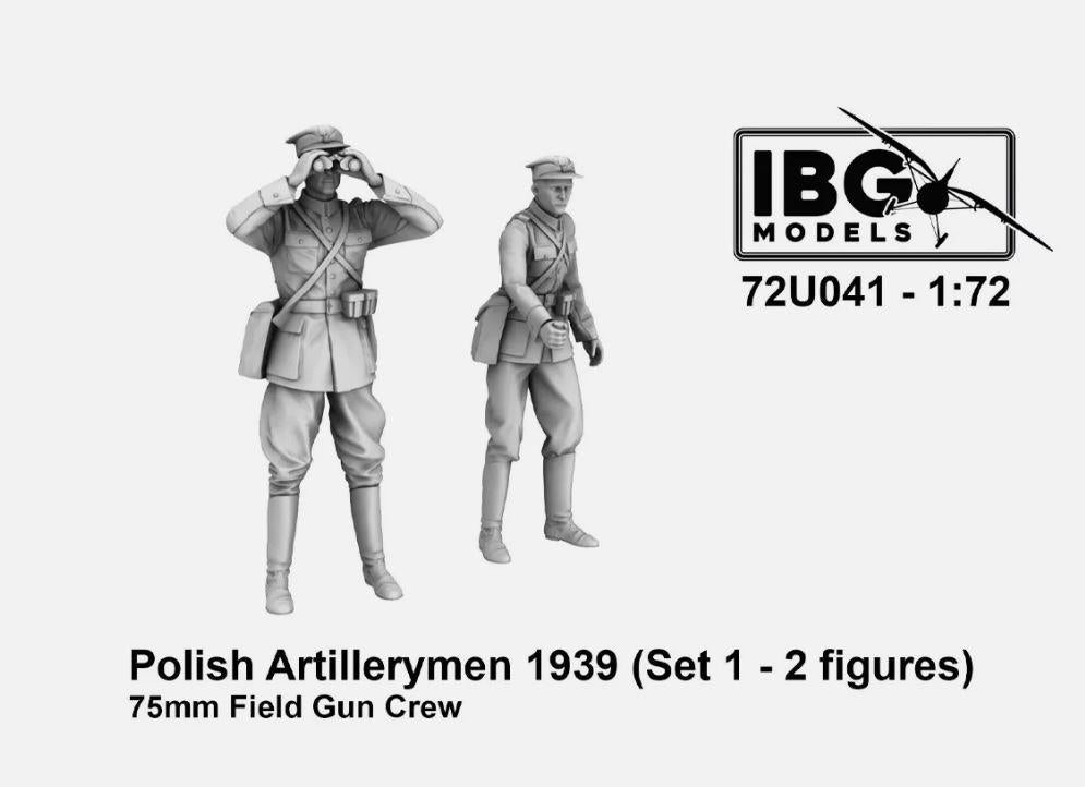 IBG Models 72U041 1/72 Scale Polish Artillerymen 75mm Field Gun Crew Set 1 3D