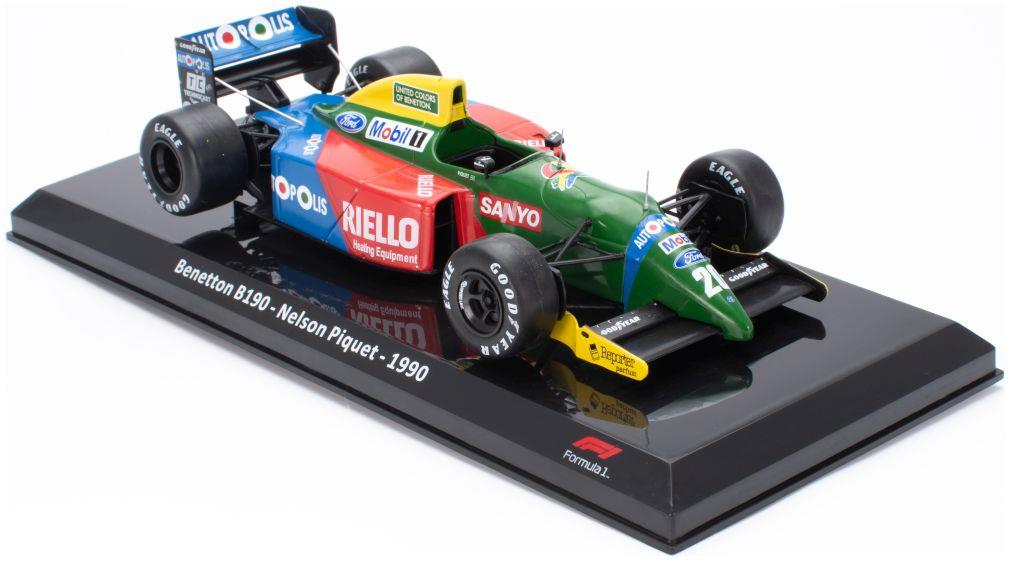 Atlas Editions 1:24 Scale Benetton B190 - Nelson Piquet - 1990 Cased - 1:24th Scale F1 Collection