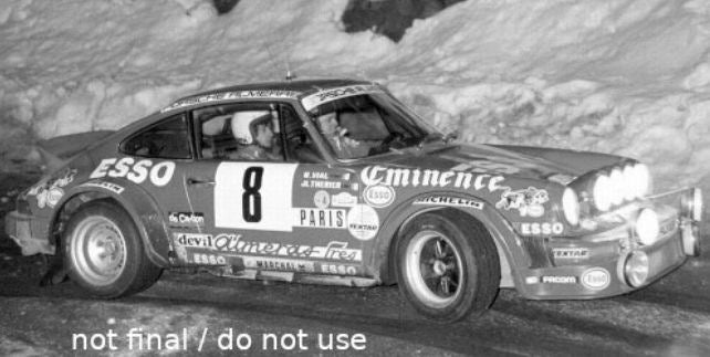 IXO 1:43 Scale Porsche 911 SC #8 Team Almeras Eminence Monte Carlo 1982 J-L.Therier/M.Vial