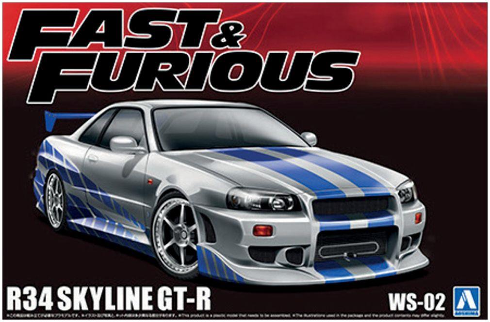 Aoshima 1:24th Scale R34 Skyline GT-R Fast and Furious