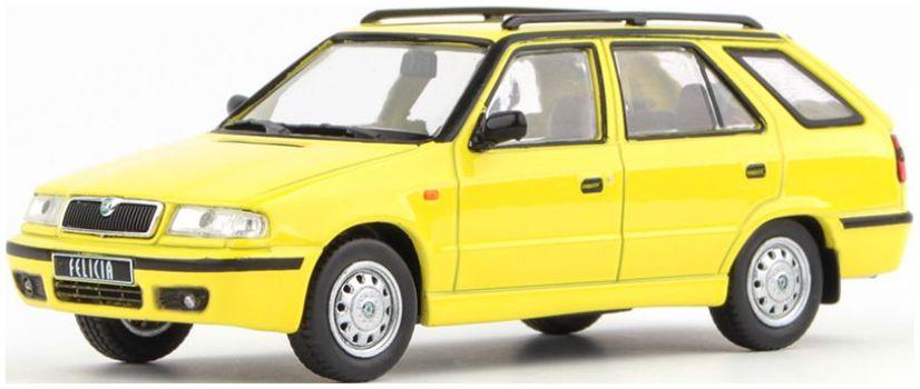 Abrex  1:43rd Scale Skoda Felicia FL Combi 1998 Yellow Telecom