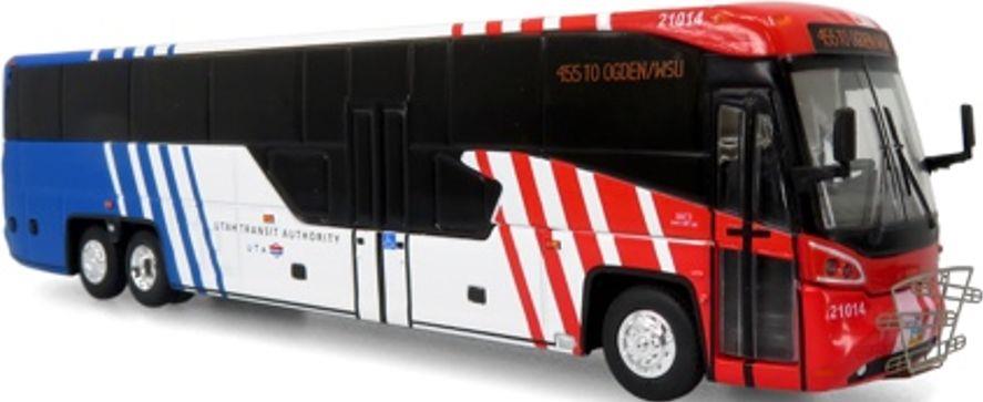 Iconic Replicas 1:87 Scale MCI D45 CRT LE Coach Salt Lake City UTA Transit 455 to Ogden/WSU