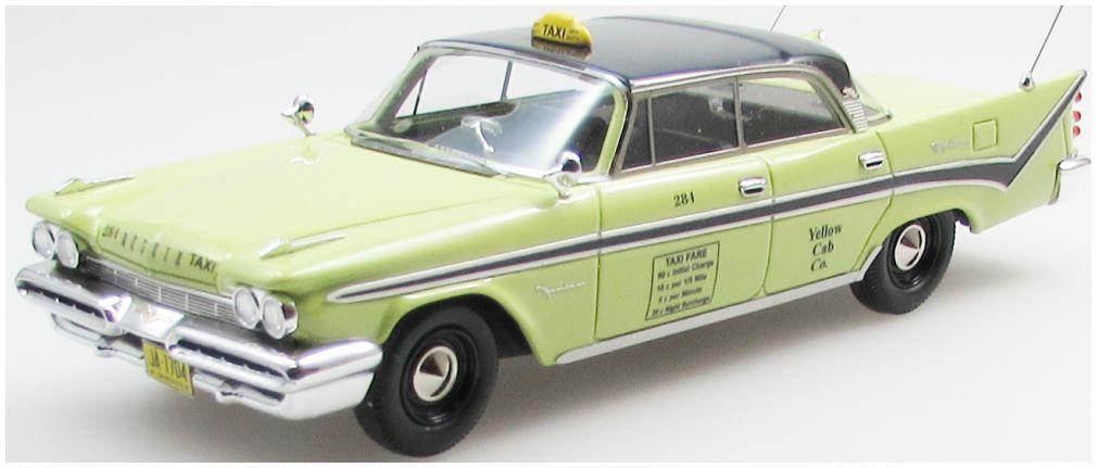 Esval 1:43rd Scale DeSoto Firedome 4 Door Hardtop Taxi Yellow Black 1959