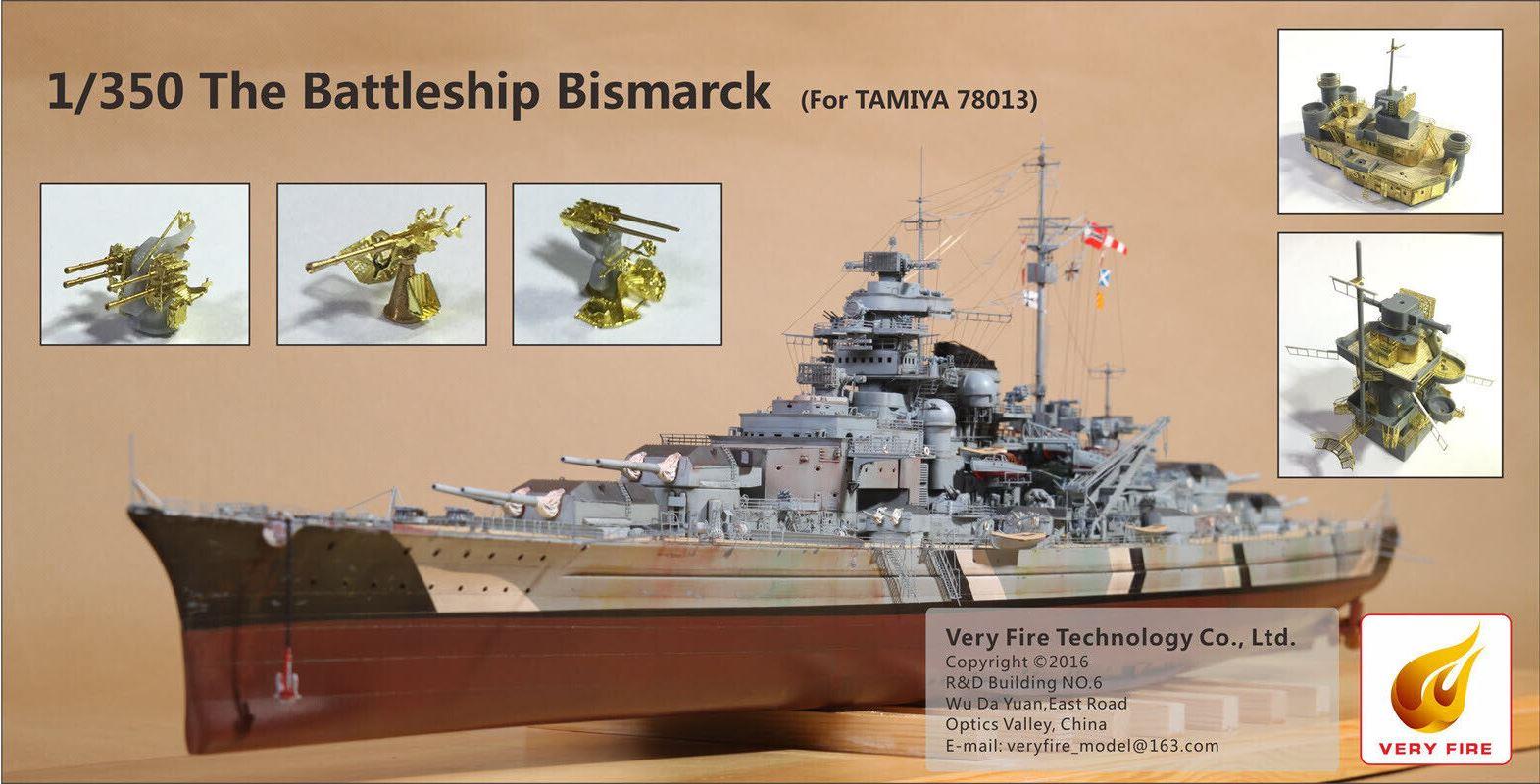 Very Fire 350003 1/35 Scale DKM Bismarck Detail Set For Tamiya Kit