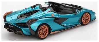 Truescale 1:43 Scale Lamborghini Sian Roadster Blu Uranus