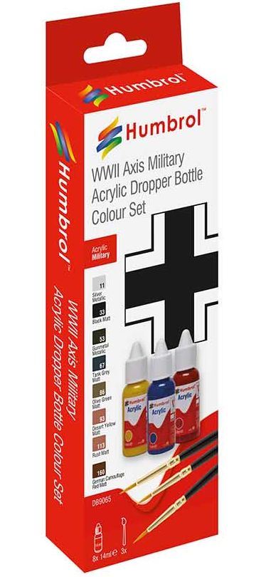 Humbrol   Acrylic Paint & Brush WWII Axis Military C