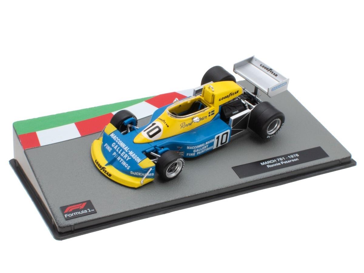 Atlas Editions 1:43 Scale March 761 - 1976 Ronnie Peterson R/W/B F1 Collection - Cased