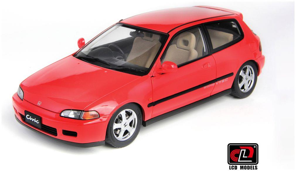 LCD Model 1:18 Scale Honda Civic SiR II(EG6) Red