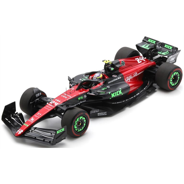Spark 1:18 Scale Alfa Romeo F1 Team Stake C43 #24 Belgian GP 2023 Zhou Guanyu
