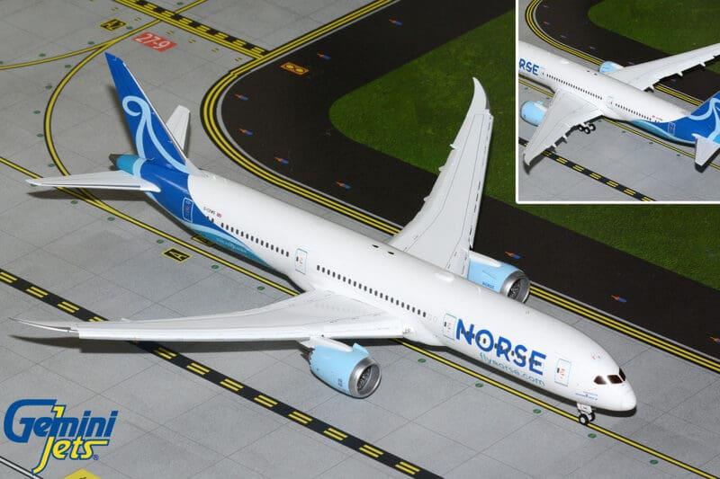 Gemini Jets 1:200th Scale Boeing B787-9 Norse Atlantic Airways UK G-CKWS (Flaps Down)