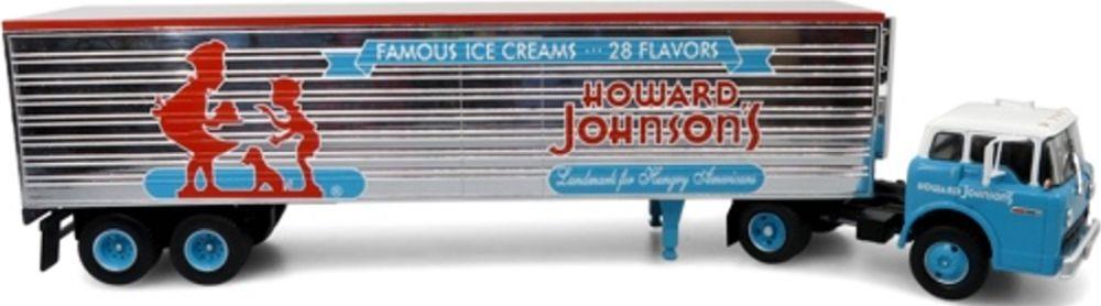 Iconic Replicas 1:43 Scale Ford C Series Cabover Truck 1994 w/Reefer Trailer Howard Johnson's