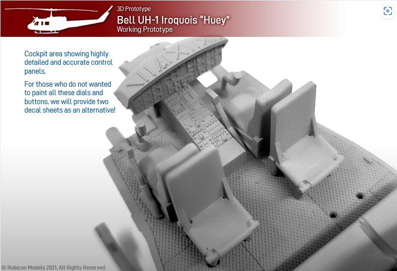 Rubicon Models 280119 1/56 Scale Bell UH-1D / UH-1H “Huey” helicopter